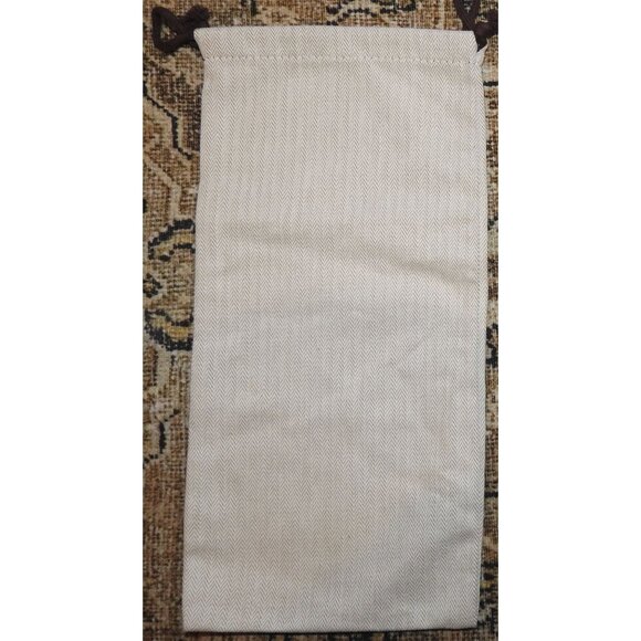 Authentic Hermes Dust Bag Fabric Storage Travel Handbag Protector Belt 13.5X6.5 - Picture 3 of 4